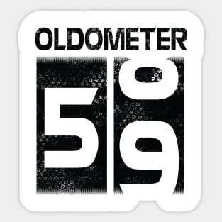 Oldometer Happy Birthday 59 Years Old Was Born In 1961 To Me You Papa Dad Mom Brother Son Husband Sticker